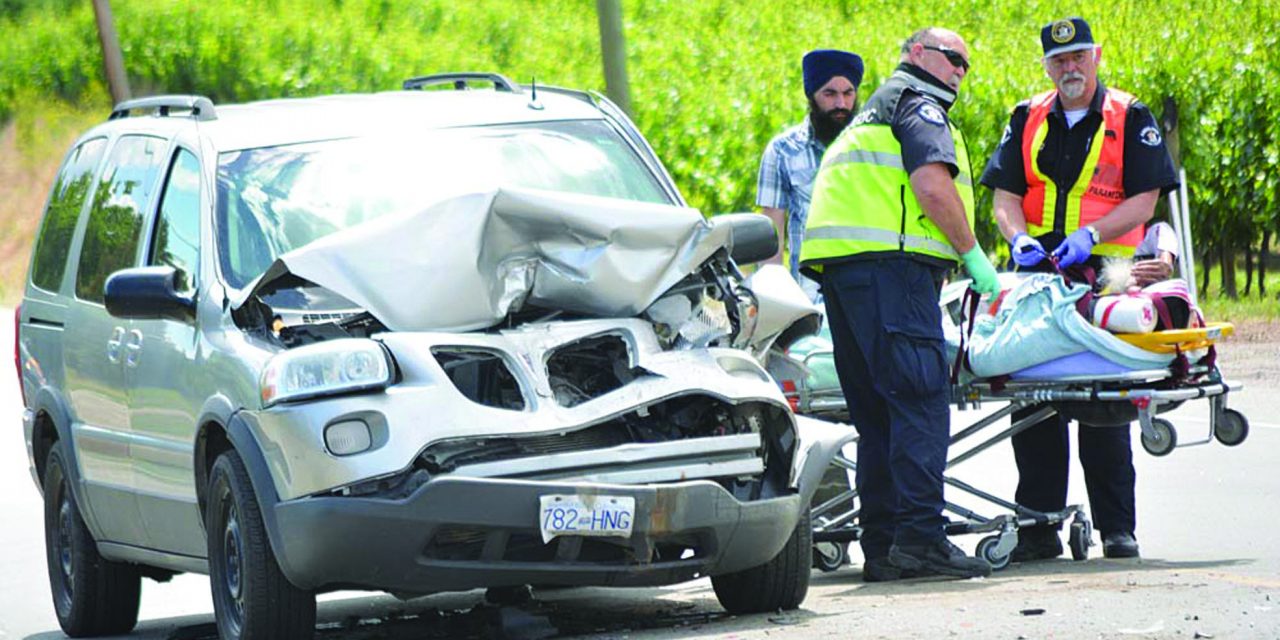 Driver charged following three-vehicle collision on Hwy. 97 near Oliver that sent two to hospital