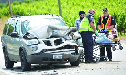 Driver charged following three-vehicle collision on Hwy. 97 near Oliver that sent two to hospital