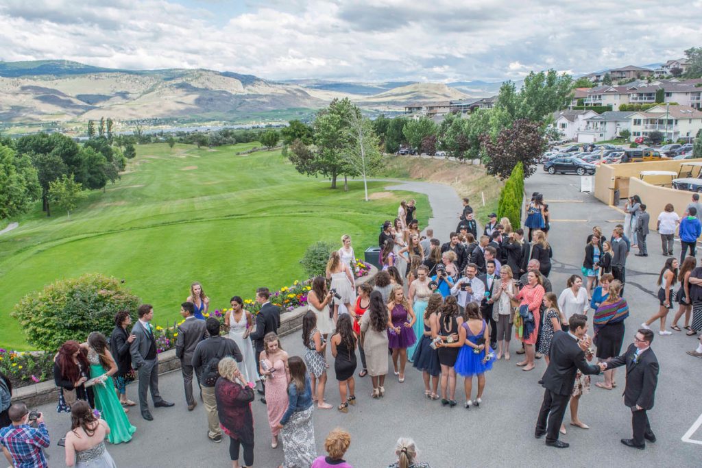 Students and proud parents socialize and pose for photos at Osoyoos Secondary School's Prom 2016. (Dan Walton photo)