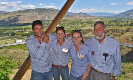 Small group of Aussie farmers compare techniques used in local vineyards to theirs
