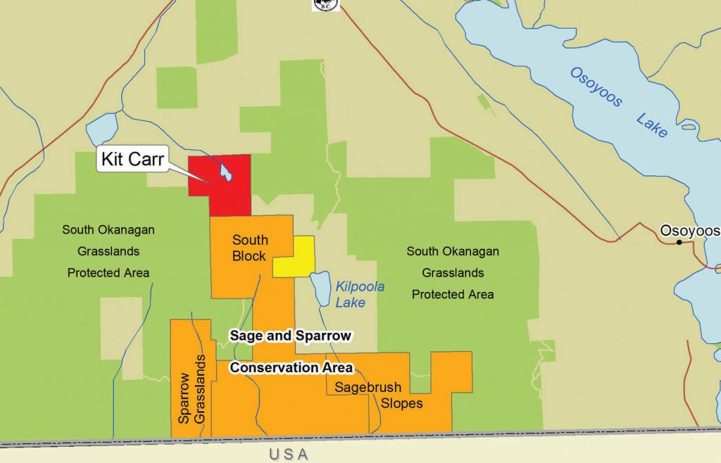 A map released by the NCC shows the location of the Kit Carr property in relation to others. (NCC graphic)
