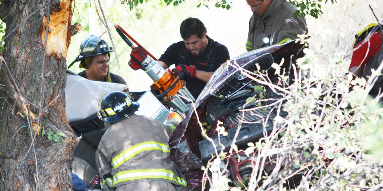 Two-vehicle collision sends at least one to hospital