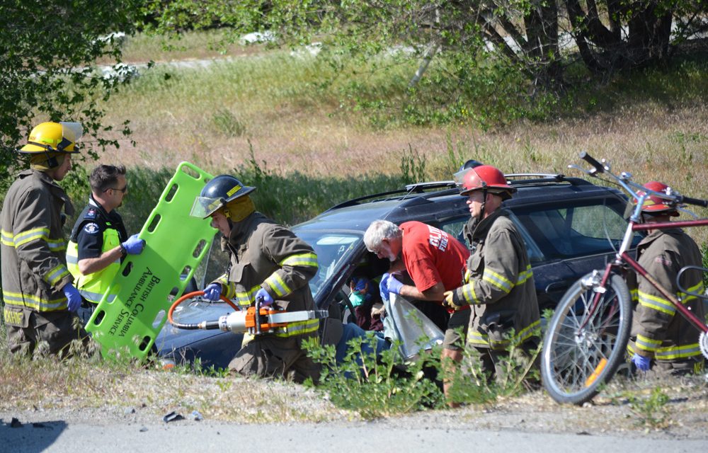 Motorists taken to hospital after collision near bridge