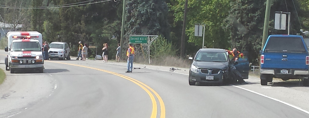 Collision brings police, ambulance