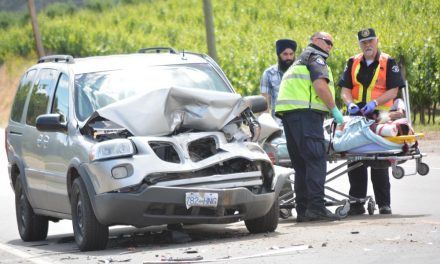 Three-vehicle collision sends two to hospital