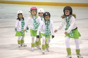 Members of the Sun Bowl Skating Club wrapped up another successful season with their year-end skating extravaganza last Thursday evening at the Sun Bowl Arena in Osoyoos. This year’s final performance featured an international theme with club members skating to songs from numerous countries from around the world. These five young Canskate members were extremely cute while paying tribute to the Emerald Island of Ireland. (Keith Lacey photo)