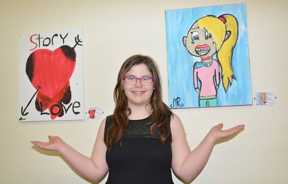 Eleven-year-old girl impresses art lovers