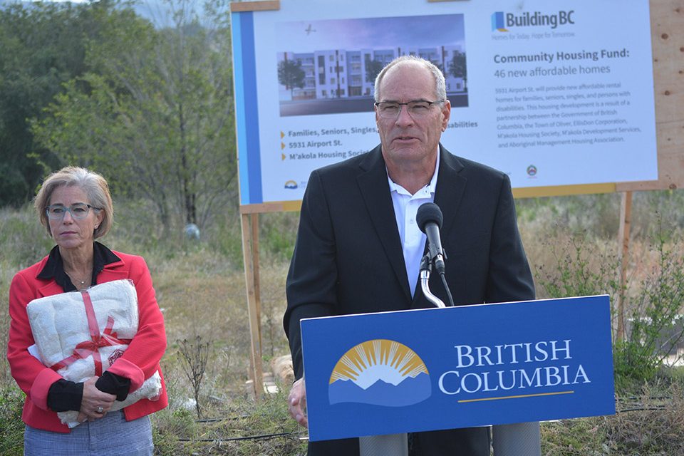 Province announces funding for 46 new rental homes in Oliver