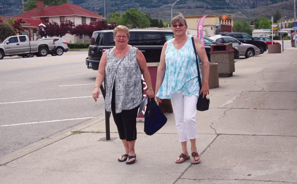 Annette Star (left) and her good friend Karen Hardy will be volunteering their time over the next several weeks to visit local businesses and seek out donations to raise money for the Canada Day fireworks display in Osoyoos. The fireworks in Osoyoos remain one of the biggest and most spectacular in all of Canada as we celebrate our nation’s birthday on July 1. (Keith Lacey photo)