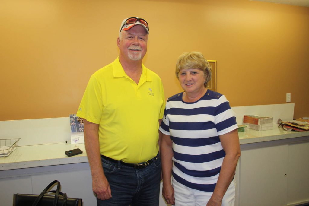 Retired RCMP officers Tammy Herman, who now lives in Osoyoos, and Pete Nazaroff, who now lives in Oliver, have joined forces and been successful in applying for the Osoyoos Golf Club to host the 44th Annual E Division Charity Golf Tournament. The three-day tournament will run from Sept. 14-16. (Keith Lacey photo)