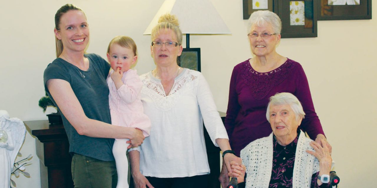 Osoyoos senior got to spend Mother’s Day with four generations of her family
