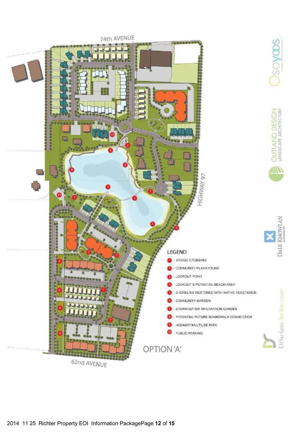 Osoyoos Town Council reviewed a conceptual drawing of the proposed major subdivision. The town-owned Southeast Meadowlark area, which includes the area called the Richter Property, is where the town’s new fire hall will be built in 2015. The town is soliciting the private sector for expressions of interest to build an initial 40 residential units. The subdivision will eventually have 300 residential units.