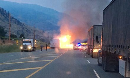 Mobile inferno stops traffic