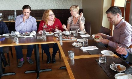 Liberal leader hopeful Todd Stone campaigns in Oliver