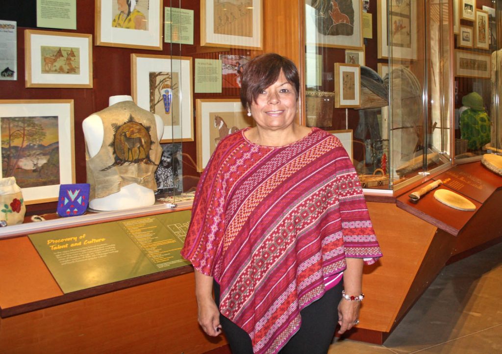 Charlotte Stringam, manager of the Nk'Mip Desert Cultural Centre is looking forward to the centre's10th anniversary celebration on Saturday, Sept. 30. (Keith Lacey photo)