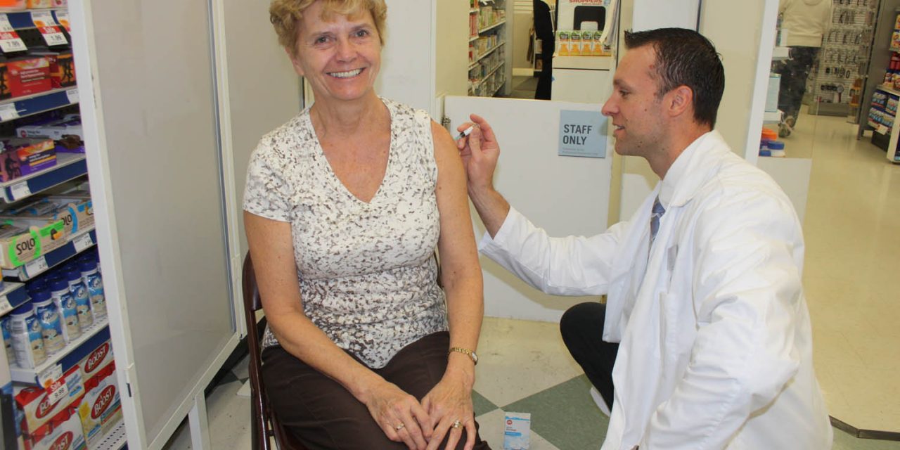 MLA Linda Larson gets her flu shot