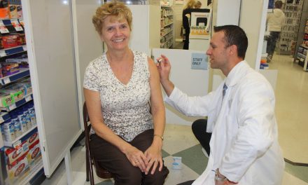 MLA Linda Larson gets her flu shot