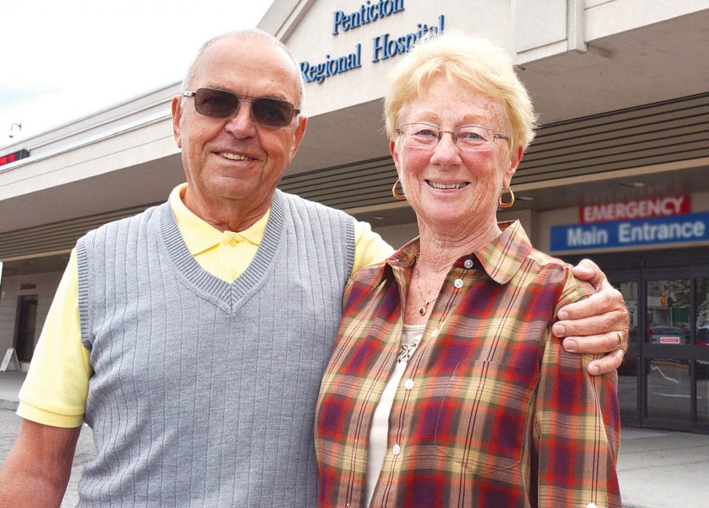 Ernst and Kathie Westphal of Osoyoos are donating $30,000 to the South Okanagan Similkameen Medical Foundation to help provide medical equipment for the Penticton Regional Hospital expansion, now under construction. (Photo Supplied).