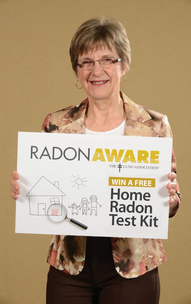 Lil Rusch, Volunteer BC Lung Association Director for Osoyoos, encourages B.C. homeowners to enter to win a radon test kit at RadonAware.ca. (Photo supplied)