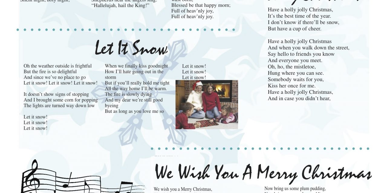 Oliver Chronicle publishes Christmas carolling supplement