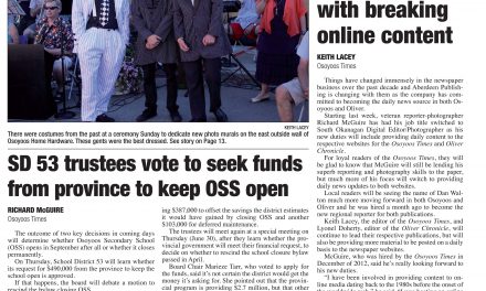 Osoyoos Times top stories for June 29 – CIRO Radio 106.5 FM