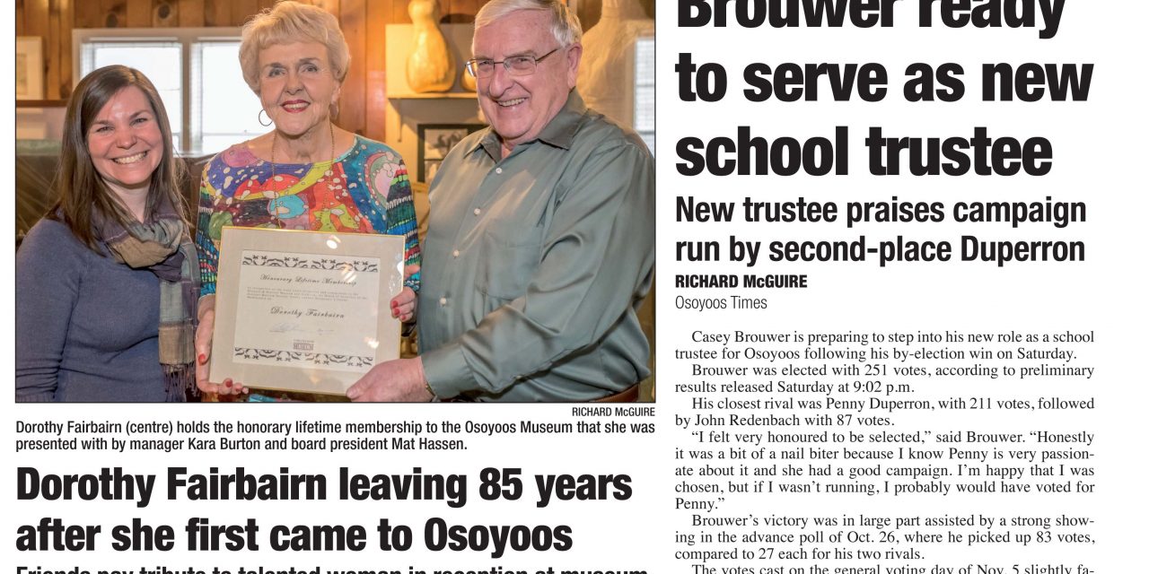 AUDIO: Osoyoos Times top stories for November 9 – CIRO Radio 106.5 FM