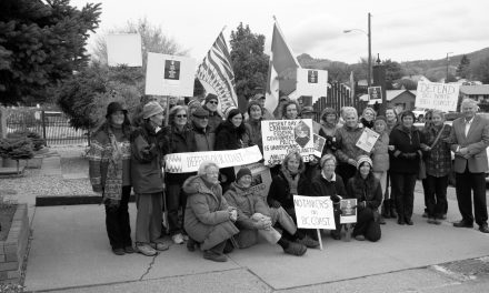 DOZENS OF PROTESTORS GATHER IN OSOYOOS TO SPEAK OUT AGAINST PAIR OF PIPELINE PROJECT PROPOSALS