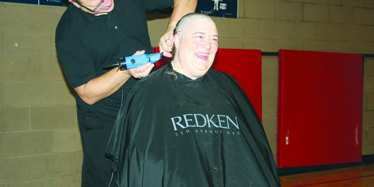 Teacher shaves her head to support students and Terry Fox Run