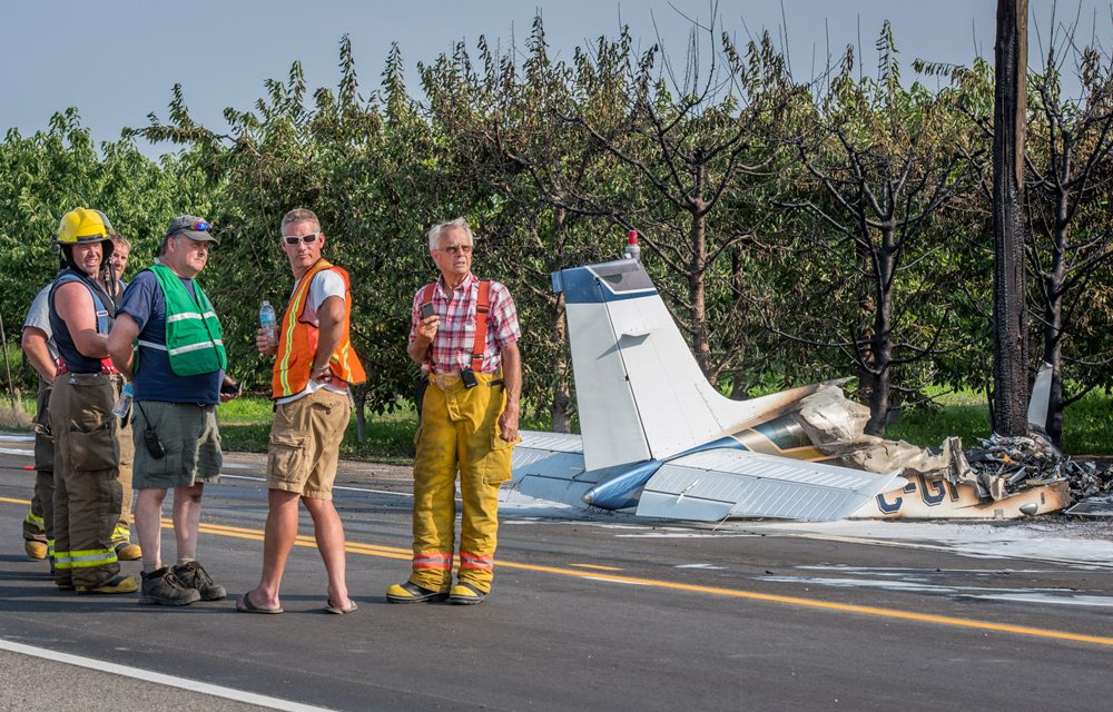 Pilot in critical condition after emergency landing on highway near Osoyoos