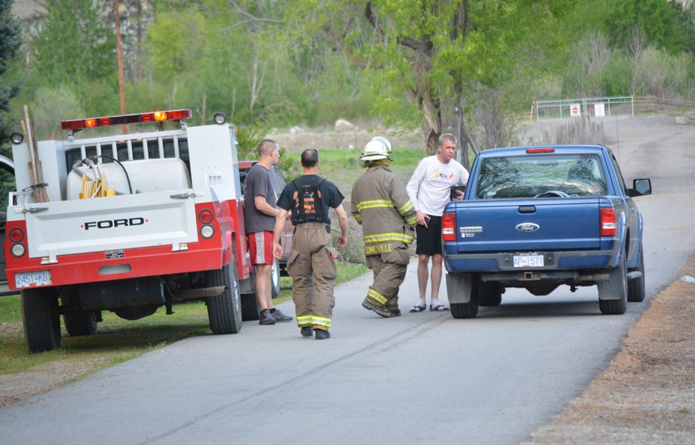 Firefighters respond to power line down