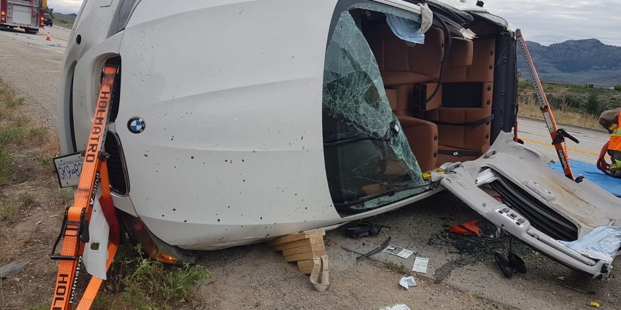 Driver extracted from vehicle after rollover on Highway 3