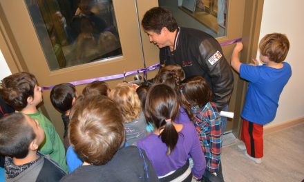 Band, teachers celebrate school expansion in Oliver