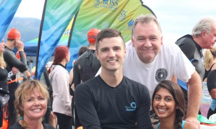 Riley Martin, Oliver paraplegic, completes 2.1 km lake swim