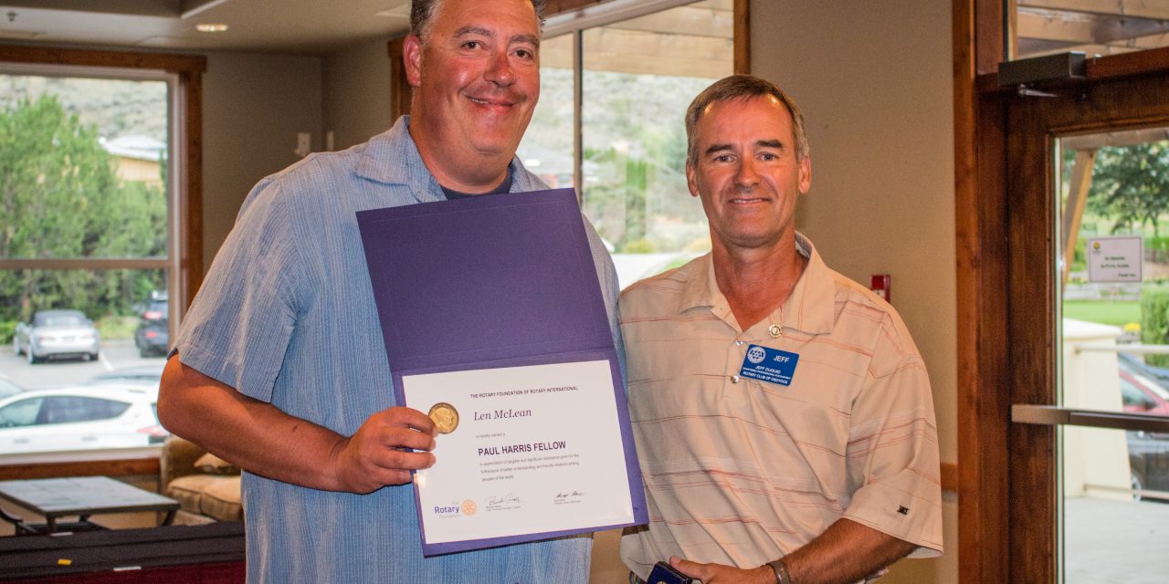 Rotary Club recognizes local builder for generosity to community