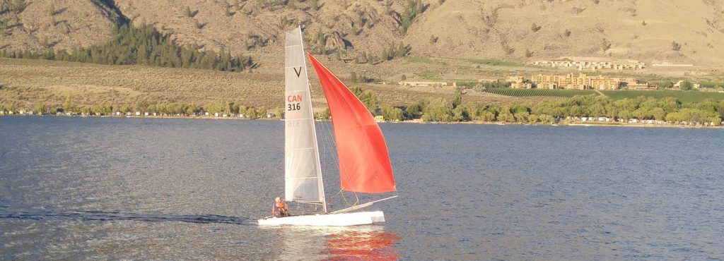 Rupert Holmes-Smith sails on Osoyoos Lake, anticipating the Lake Osoyoos Sailing Club’s annual regatta on Sept. 9-11. (Photo contributed)