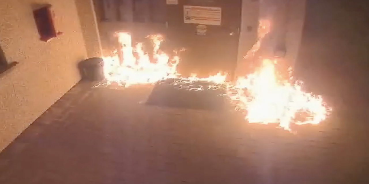WATCH: Arson ignites Osoyoos RCMP station