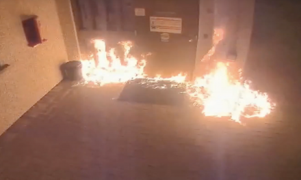 WATCH: Arson ignites Osoyoos RCMP station