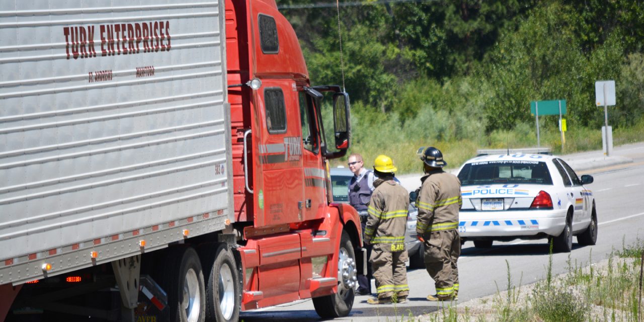 Oliver RCMP respond to semi truck mishap
