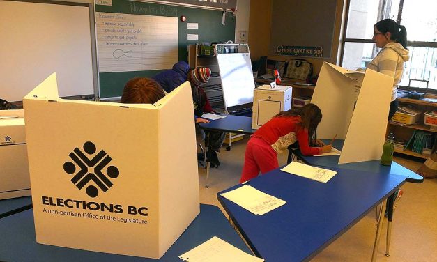 Voting day at SenPokChin School in Oliver