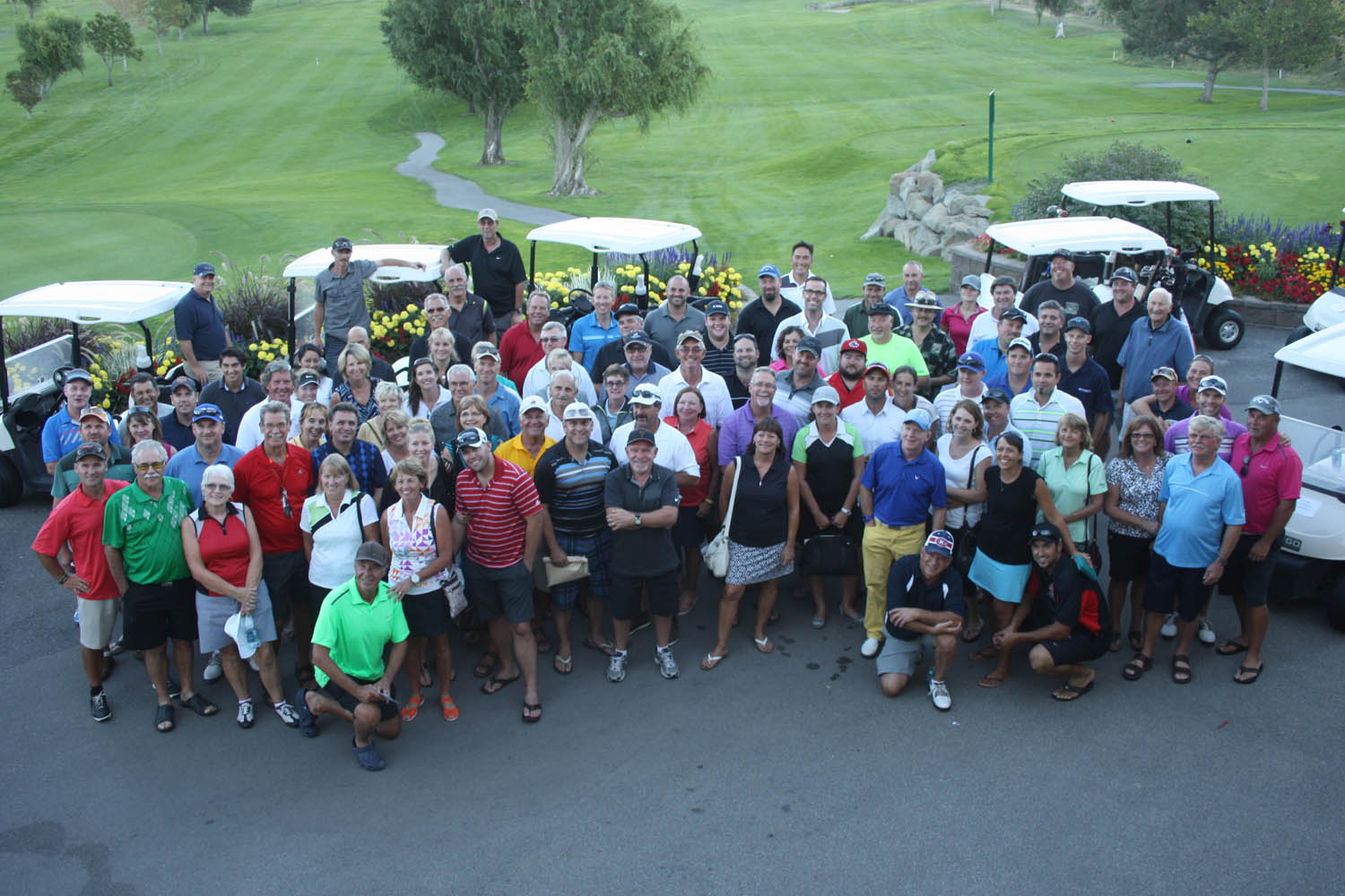 Almost 100 golfers signed up to participate in the second annual H.W. McLean Construction Ltd. Charity Golf Tournament this past Saturday at Osoyoos Golf Club. The event helped raise more than $11,000, which will be split between the Osoyoos Child Care Centre, Parents’ Advisory Council at Osoyoos Elementary School and a bursary for a graduating student from Osoyoos Secondary School. Last year’s inaugural event raised $8,400. (Keith Lacey photo)