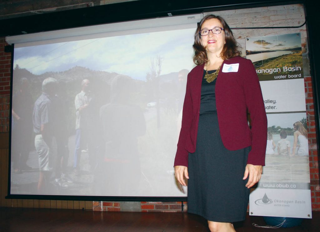 Dr. Amber Manfree, a water researcher at the University of California, Davis, was the keynote speaker at the Okanagan Basin Water Board’s annual general meeting held last Friday at the Laurel Packinghouse in downtown Kelowna. Manfree talked about what water management experts in Northern California have done to deal with a prolonged drought that has now reached into its fifth consecutive year. (Keith Lacey photo)