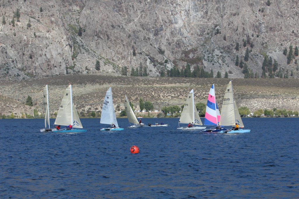 Boats race in the annual regatta hosted by the Lake Osoyoos Sailing Club. (Alan Collins photo)