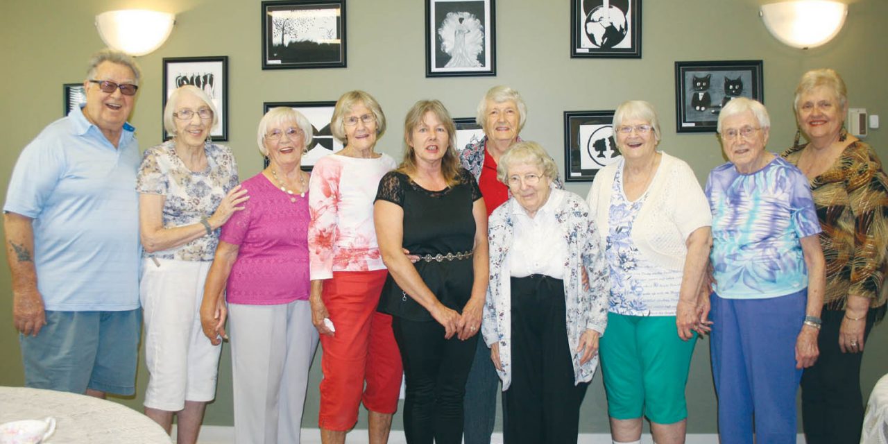 Proud seniors from Sunshine Ridge Retirement Residence showcase art skills at unique show