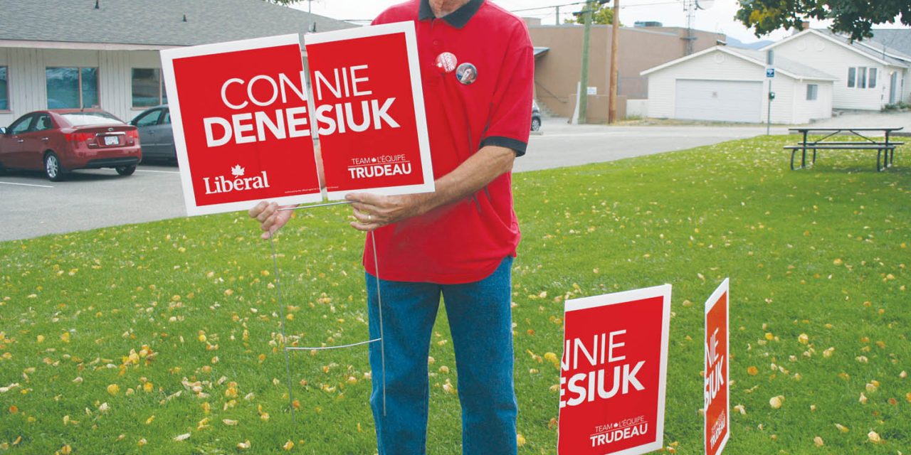 Osoyoos council candidate is upset many Liberal election signs damaged