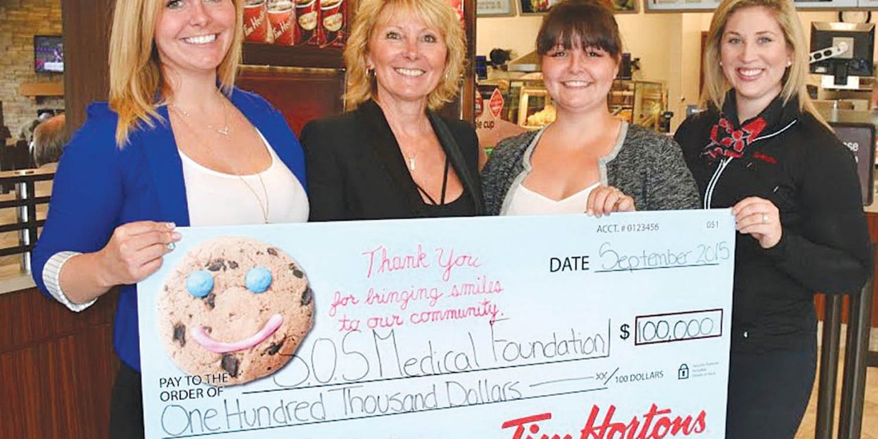 Owners of Tim Hortons in Osoyoos pledge financial support to PRH Medical Foundation