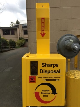Sharps disposal bins not needed in Oliver