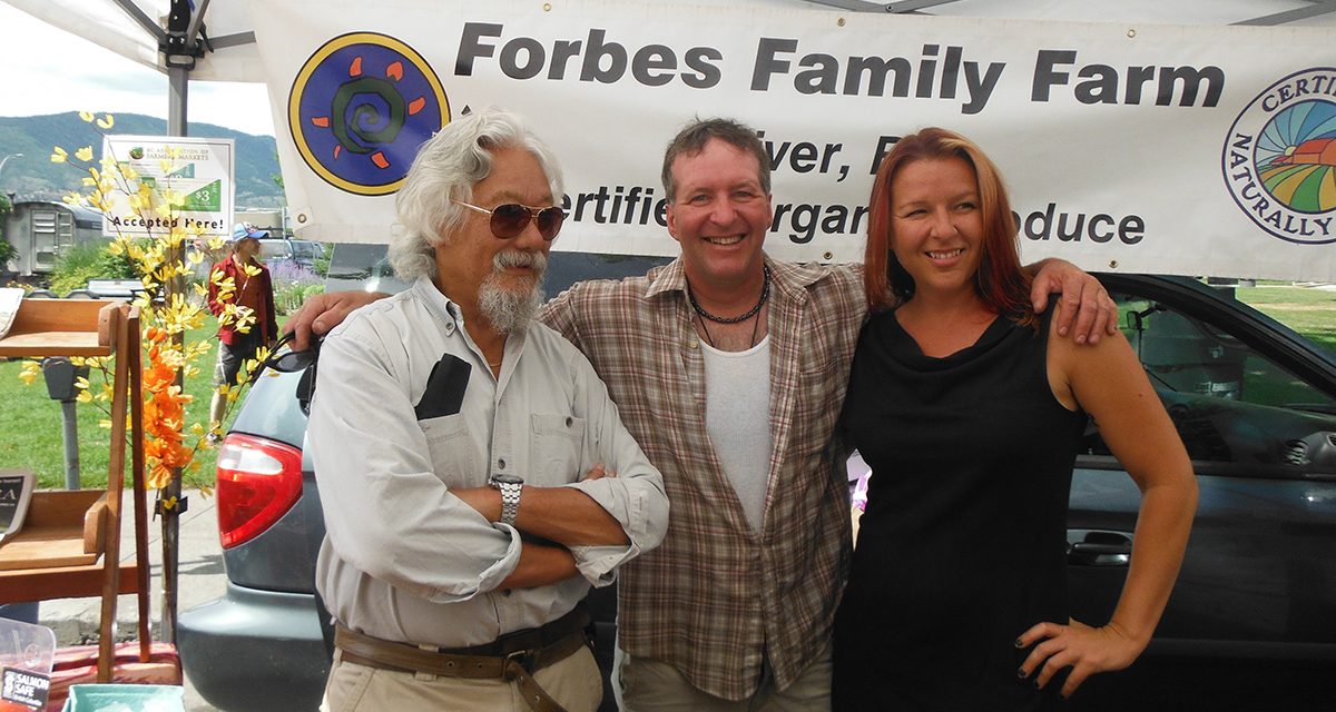 David Suzuki shows support for local organic grower