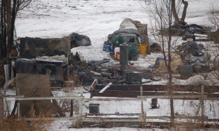Firemen extinguish trailer blaze