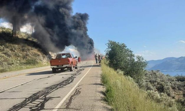 AMFD stops truck fire from spreading on Hwy 3