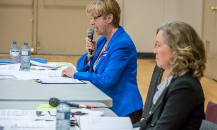 Larson takes dig at Ross for her children born out of B.C. as candidates read talking points at forum